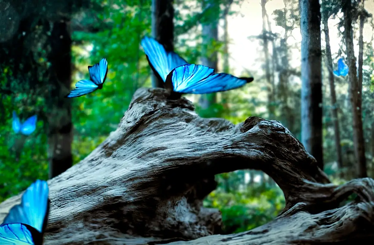 Imagen de Mariposario morfo azul
